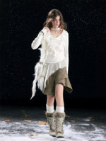 Sweet Ruffle Asymmetric Tencel Top