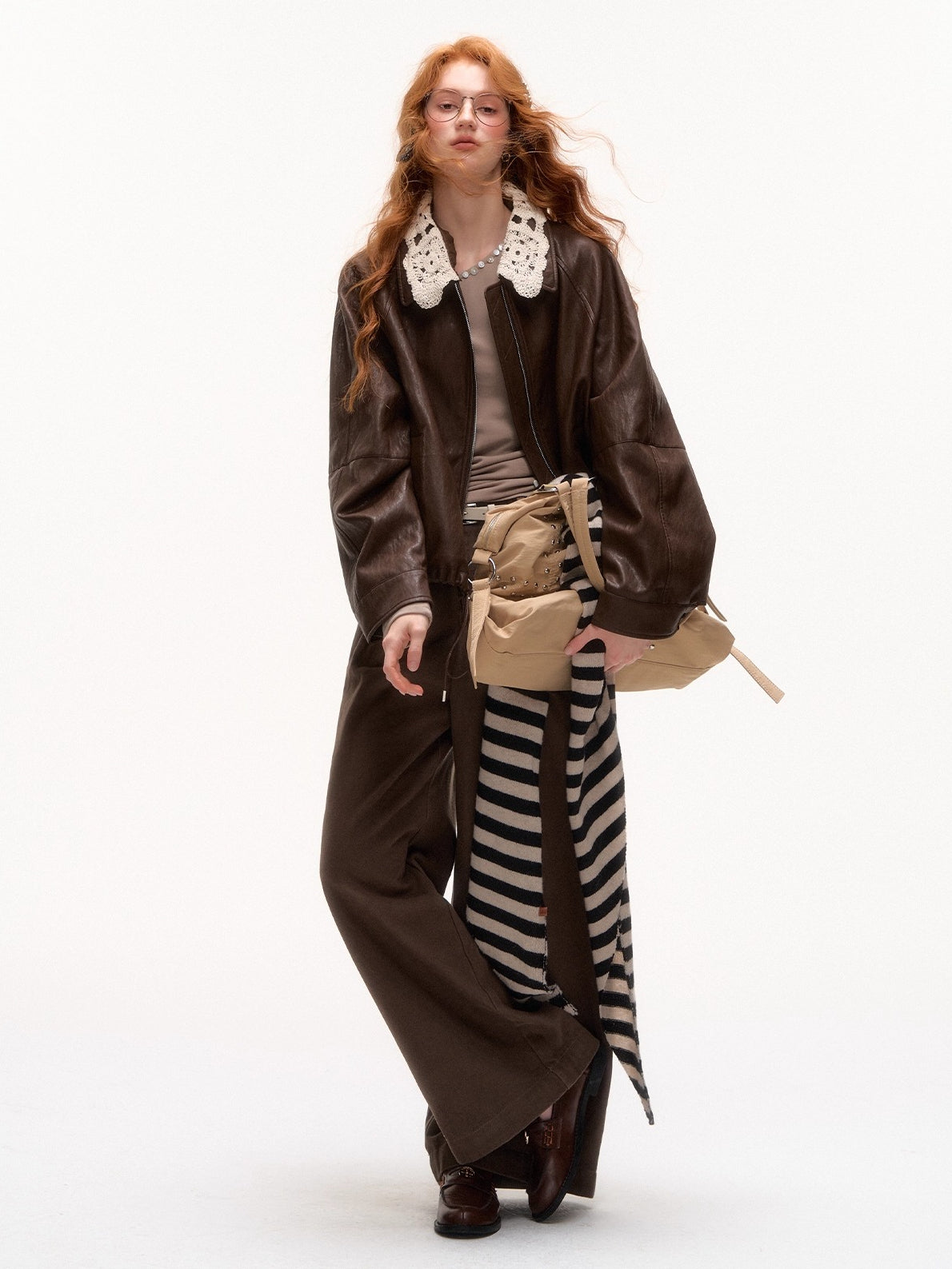 Detachable Collar PU Biker Jacket