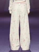 Floral Printed Satin Trousers