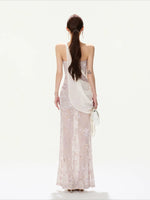 Floral Mesh Mermaid Dress
