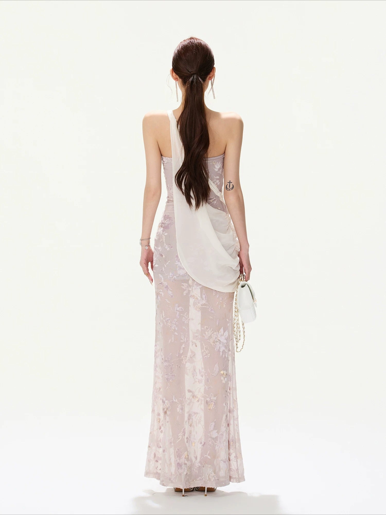Floral Mesh Mermaid Dress