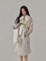 Tweed Fur Collar Jacket