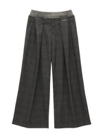 Double Waist Straight Leg Trousers
