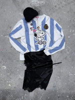 Embroidered Stripe Baseball Tee