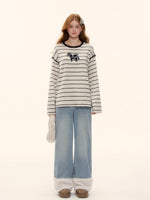 Striped Embroidery Pegasus Tee