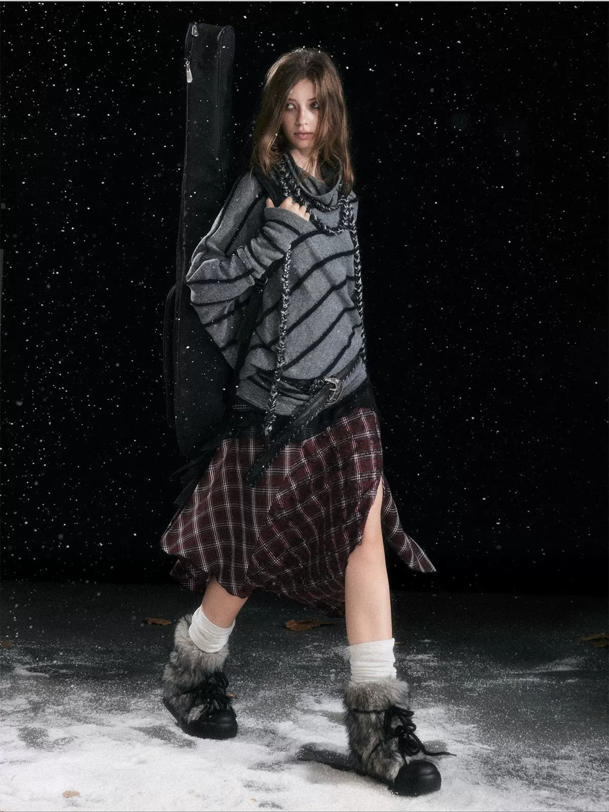 Asymmetric Stripe Sweater
