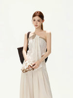 Asymmetric Sequin Knit Top