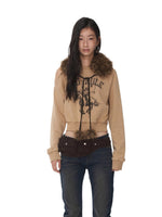 Washed Distressed Knight Cat Graphic Sweatshirt