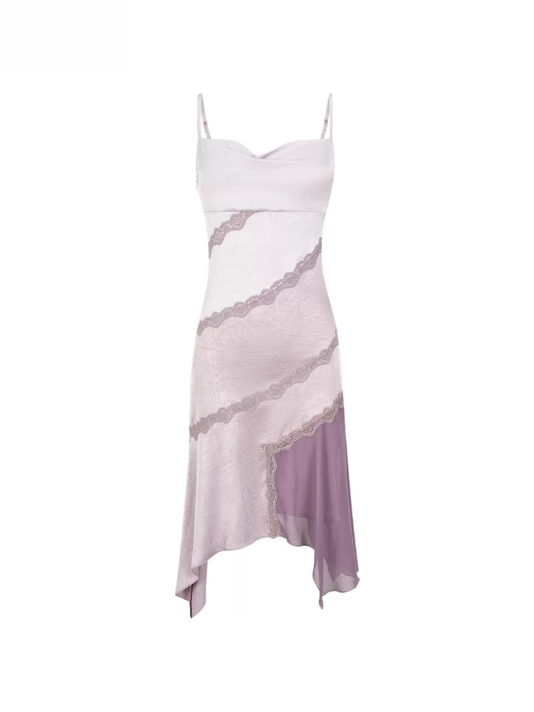Purple Lace Slip Dress
