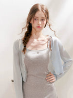 Gray Daisy Strap Knit Dress