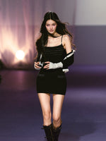 Sheer Knit Strappy Dress