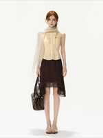 Textured Ruched Vest Top