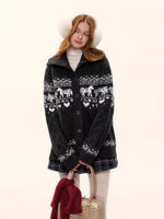 Fair Isle Pony Knit Cardigan
