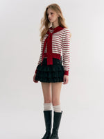 Striped Knit Cape Set