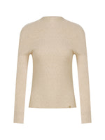 Seamless Wool Blend Mockneck Top
