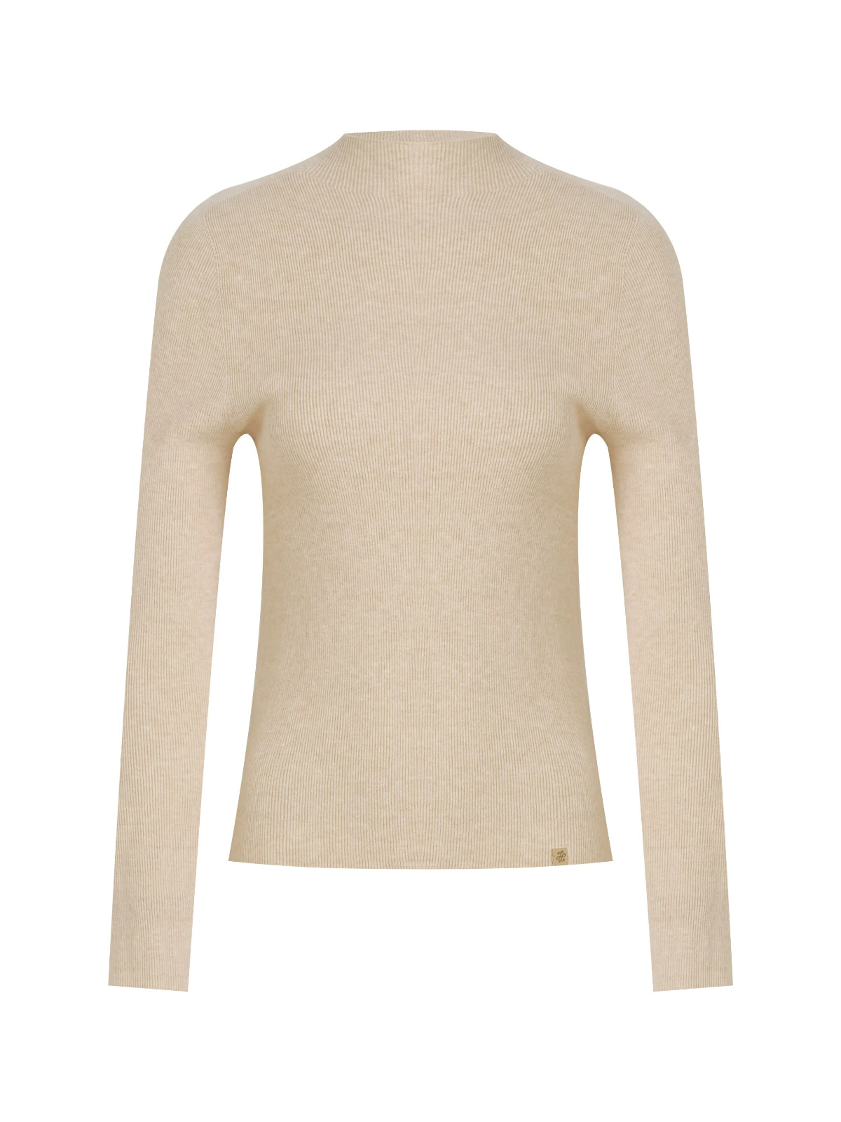 Seamless Wool Blend Mockneck Top