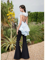 Ruffle V-Neck Sleeveless Blouse