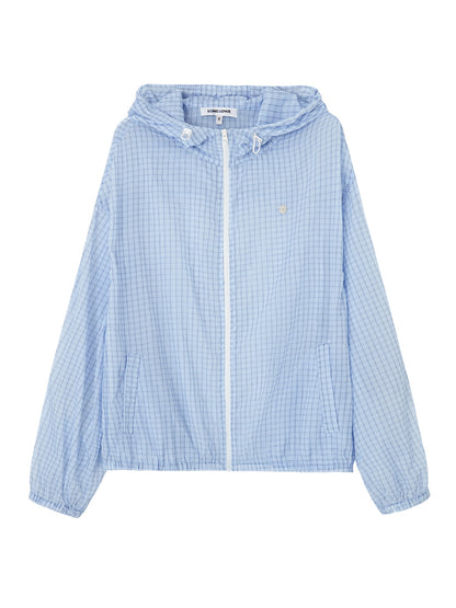 Cooling Checkered Hooded Sun - protection Shirt