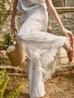 Linen Embroidered Three-Piece Set