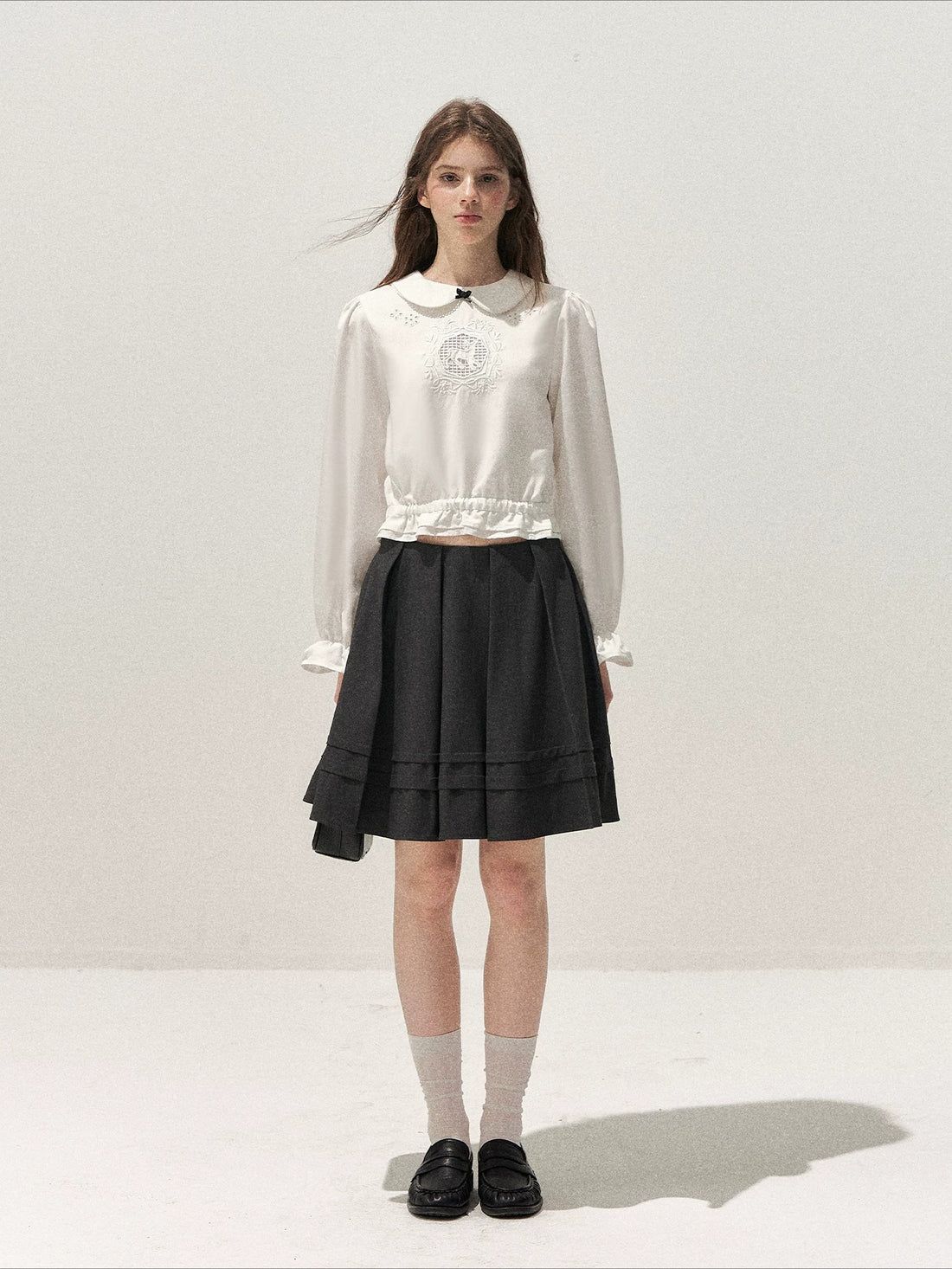 Peter Pan Collar Deer Reversible Shirt