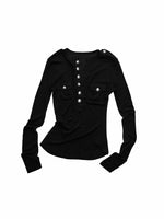 Pocket Henley Knit Top & Dress Set