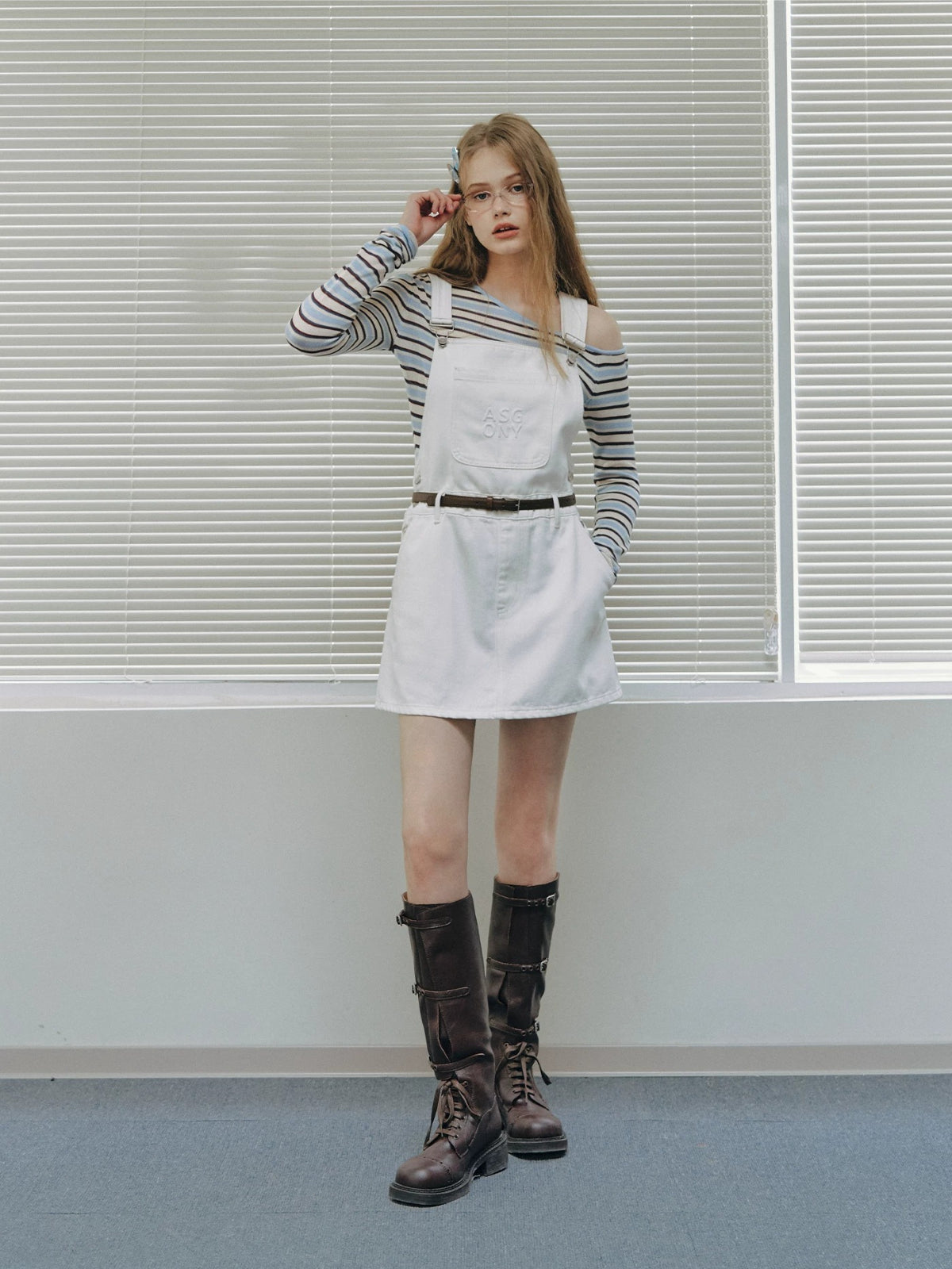 Lyocell Stripe Knit Top