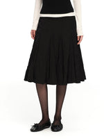 Crinkled A-Line Skirt