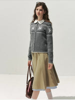 Deer Fair Isle Knit Cardigan