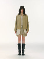 Ribbon Ruffle Drawstring Jacket
