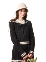 Memo Wool Cloud Knit Cardigan & Pleated Skirt Set
