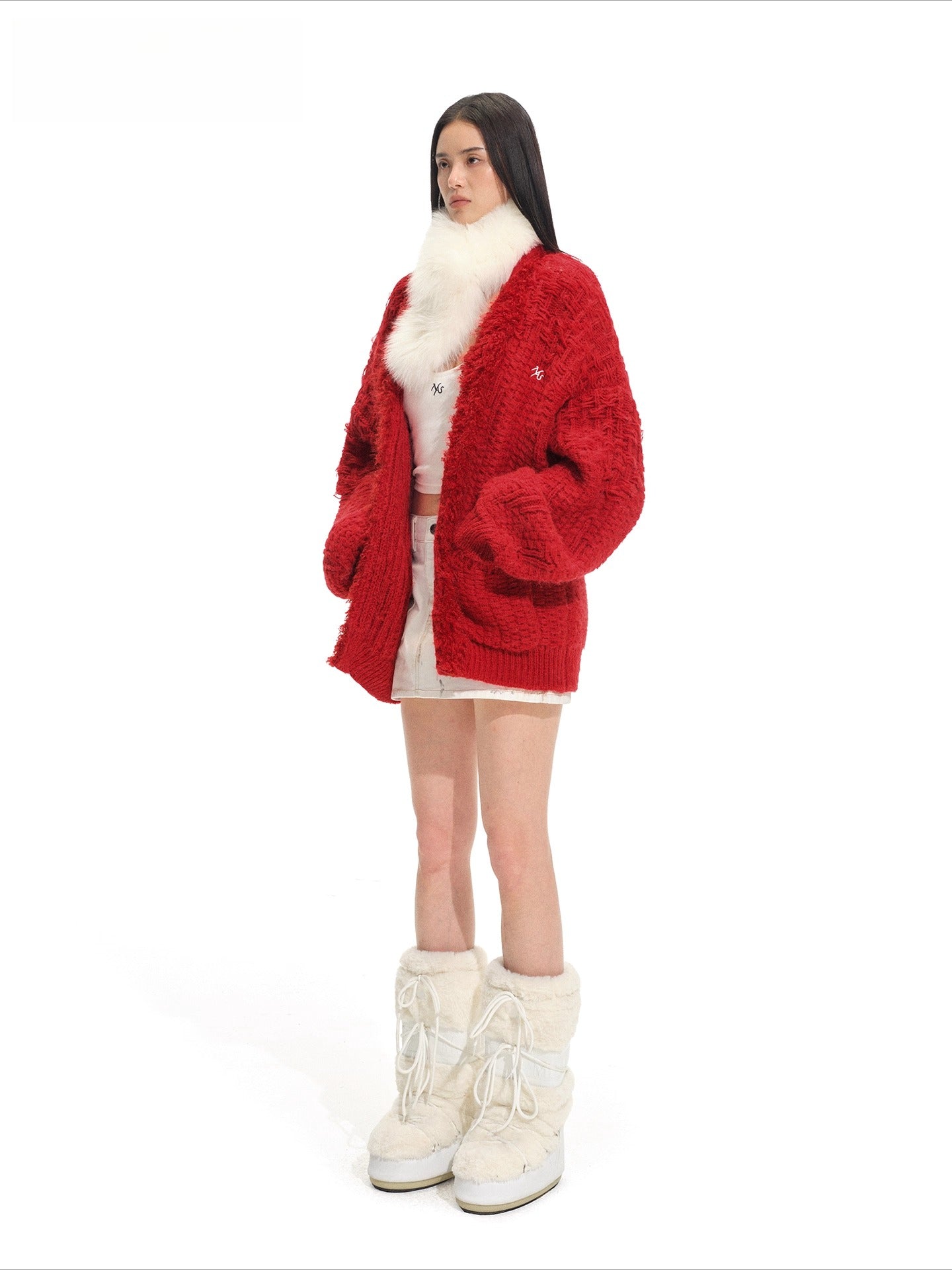 Polar Mohair Knit Cardigan