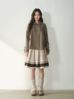 Chestnut Napoleon Wool Blend Coat