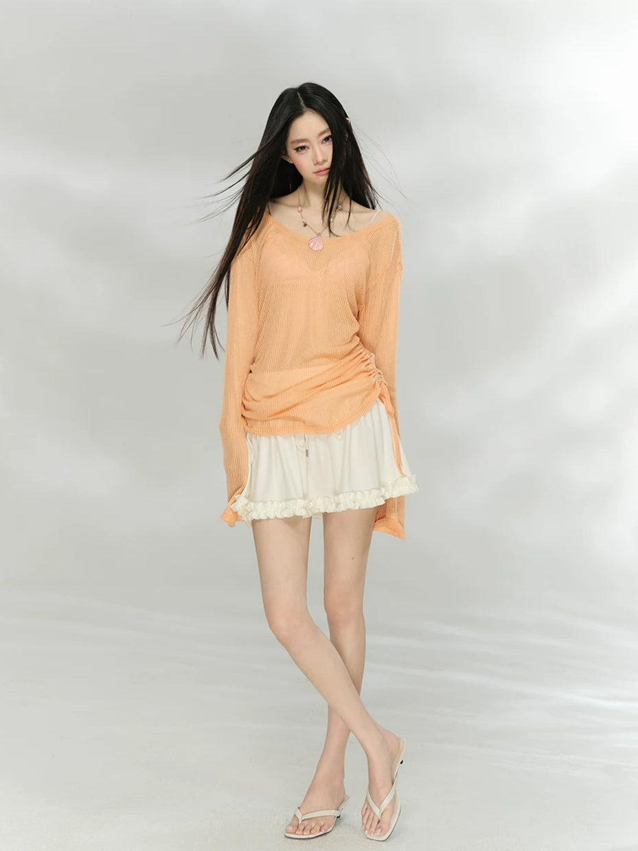 Sheer Knit Cover Top