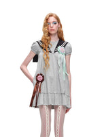 Oversized Sailor Collar Dress