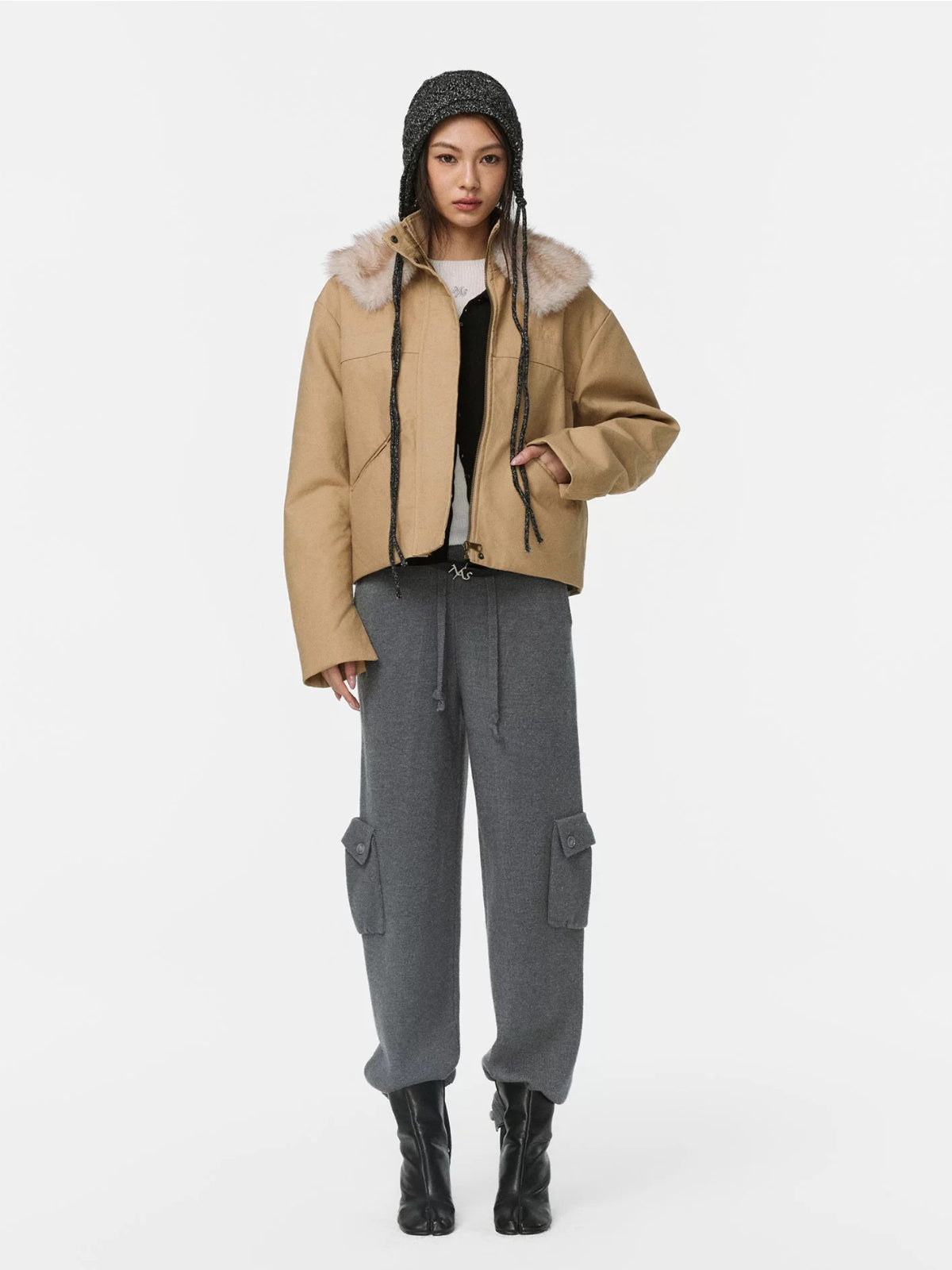 Snow Pocket Wool Jogger Pants