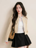 Apricot Contrast Layered Cardigan