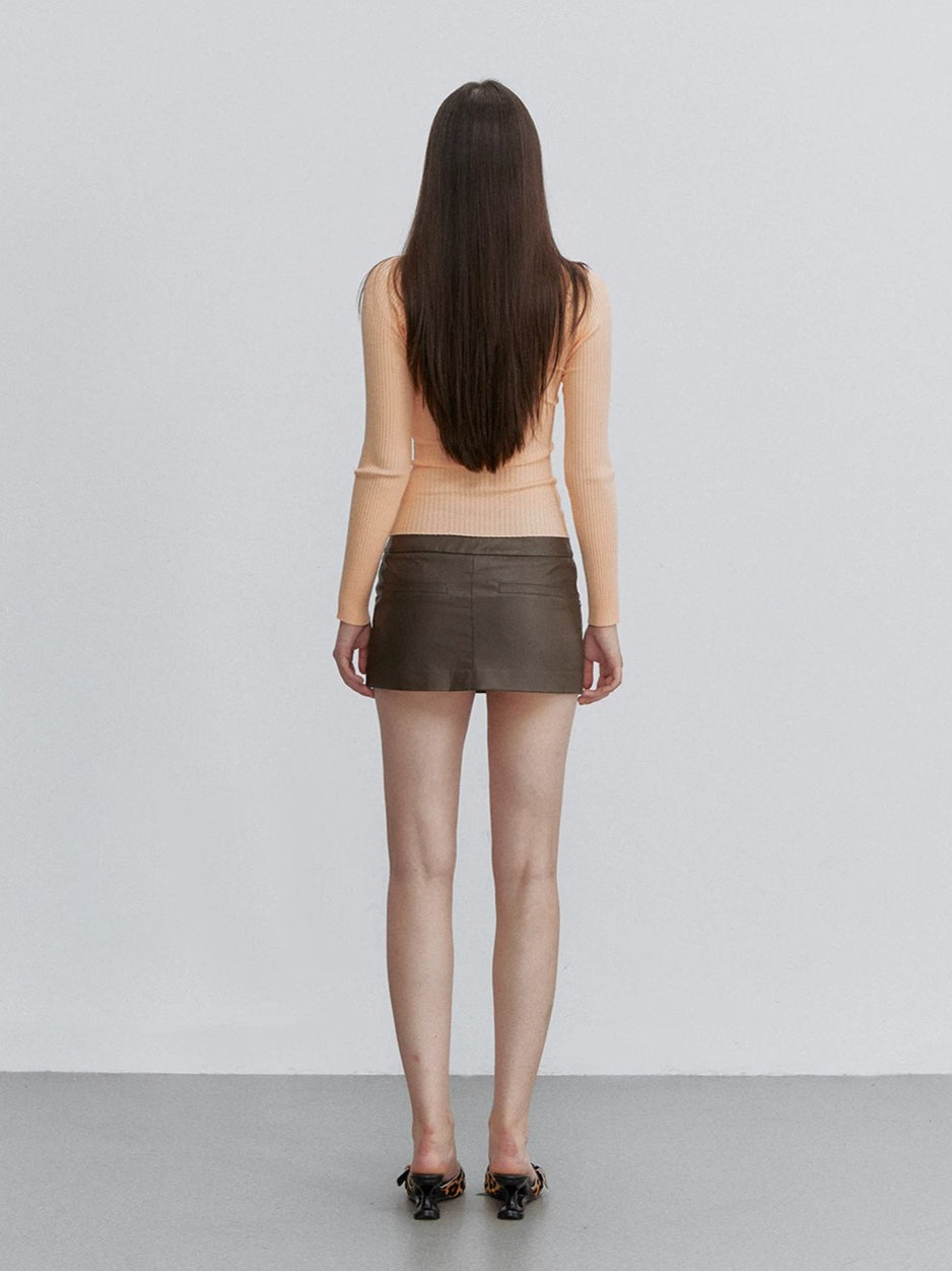 Cut-Out Rib Knit Top