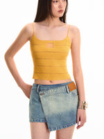 Ice Feel Striped Knit Vest