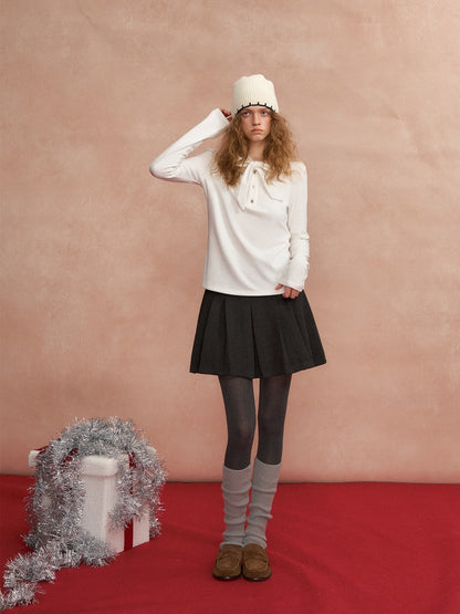 Vintage Wool Pleated Skirt