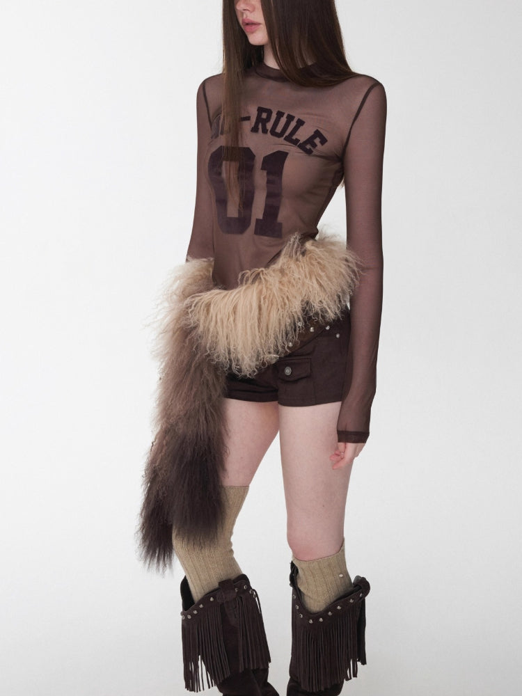 Suede Studded Cargo Shorts