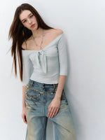 Off-Shoulder Tie Top