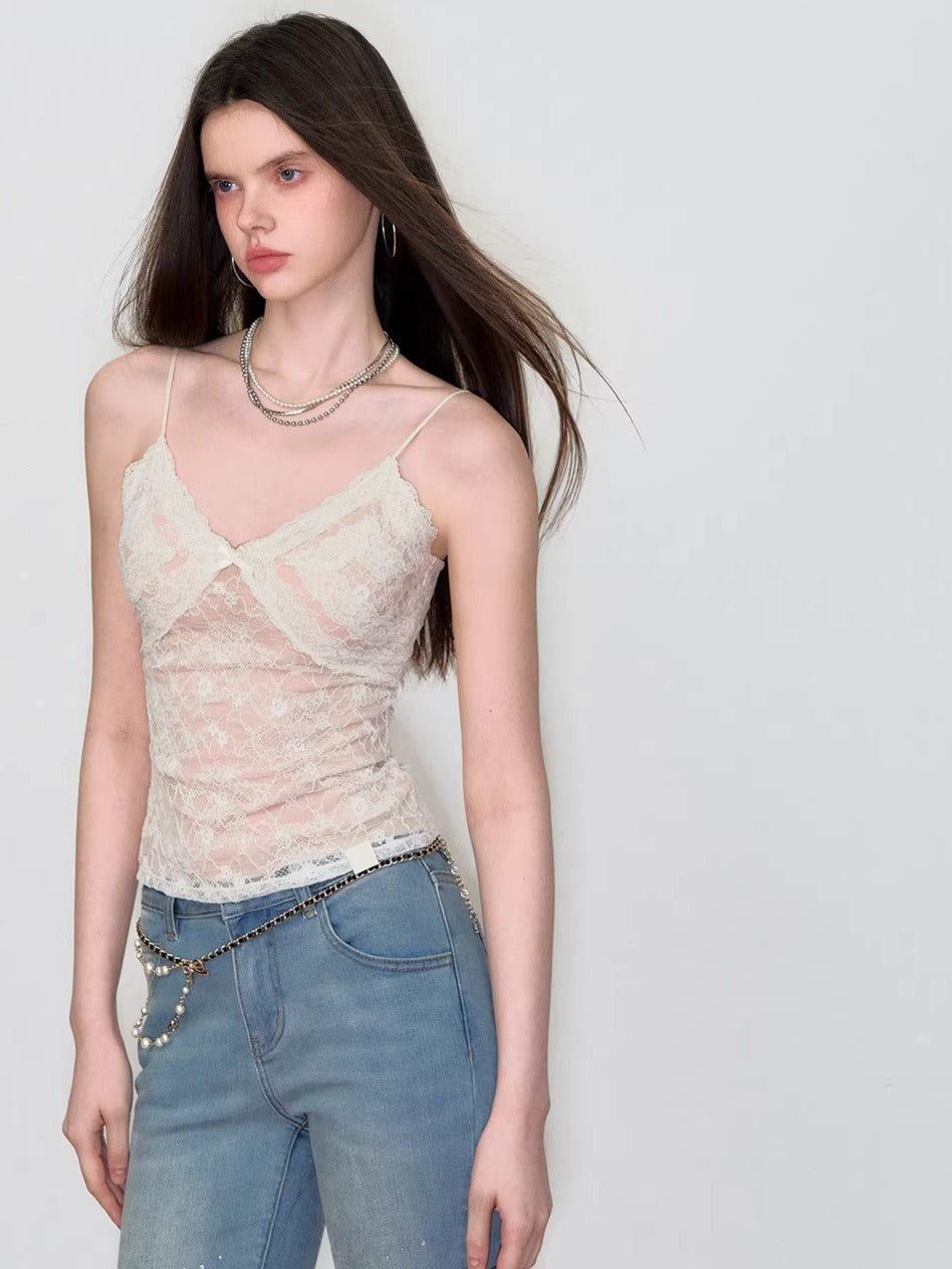 Lace Bow Cami Top