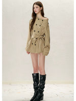 Convertible Off-Shoulder Trench