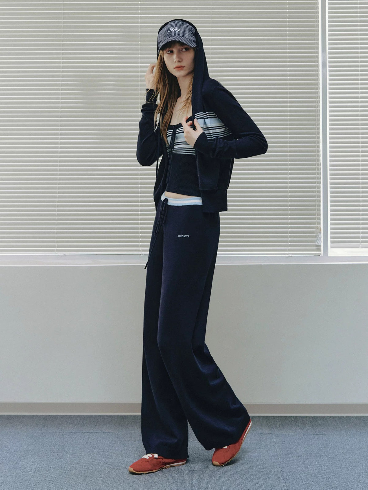 Striped Knit Three Piece Set