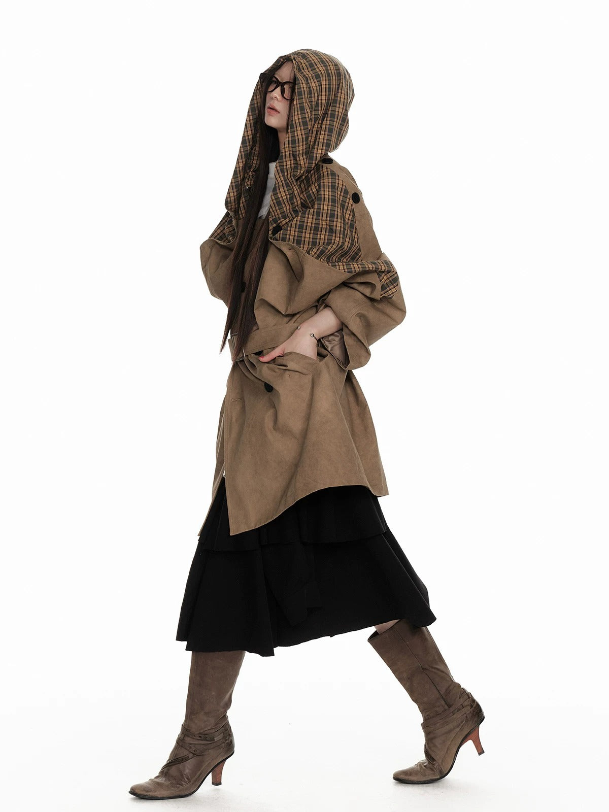 Textured Hooded Utility Jacket