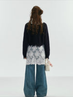 Lace Doll‑Collar Cardigan