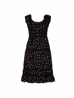 Floral Lace Puff-Sleeve Dress