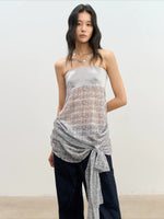 Satin Chiffon Tube Top