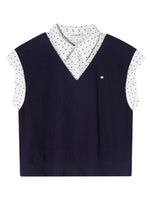 Contrast Polka Shirt