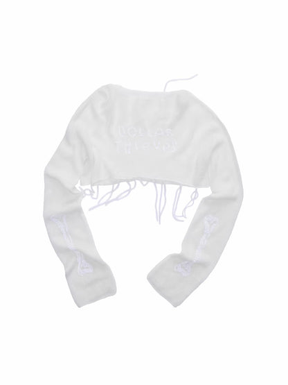 Mohair Sequin Sheer Top